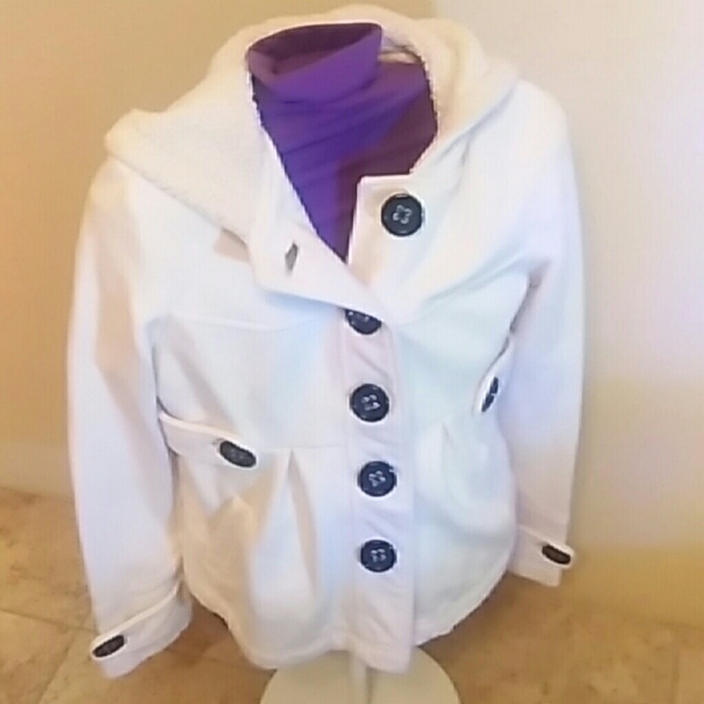 Hydraulic Hooded Fleece Pea Coat